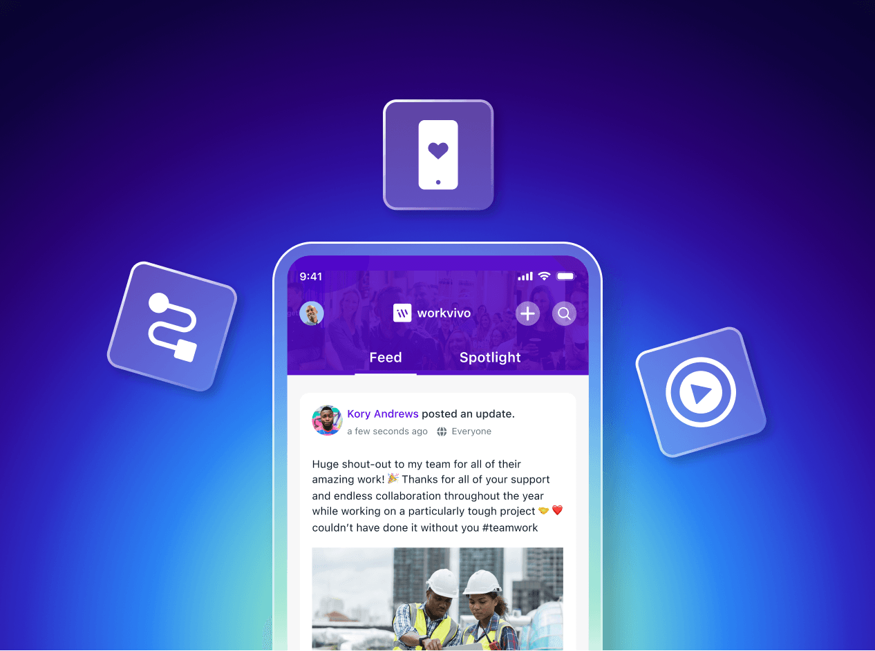 Meet Workvivo Journeys, Livestreams, and our new Mobile app – powerful new ways to connect, engage, and inspire your entire workforce.